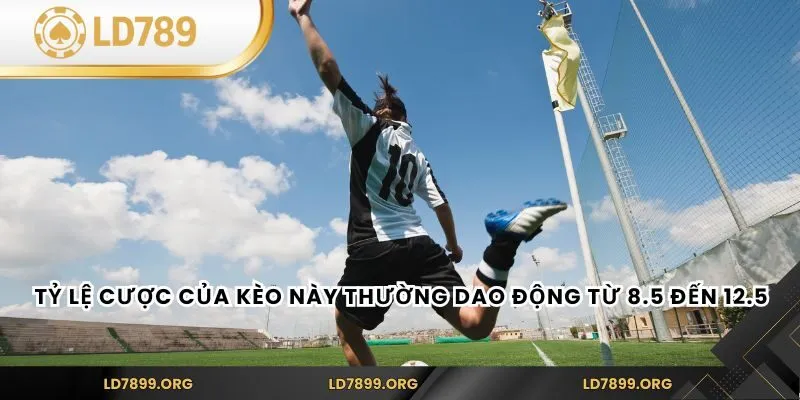 Tỷ lệ cược của kèo này thường dao động từ 8.5 đến 12.5